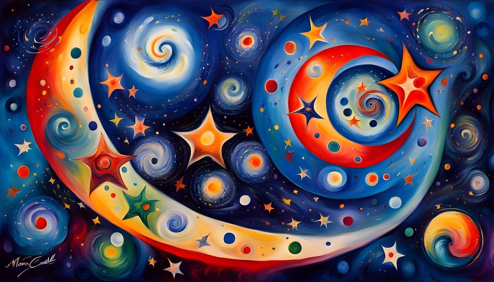 Swirling Vortex in Celestial Harmony