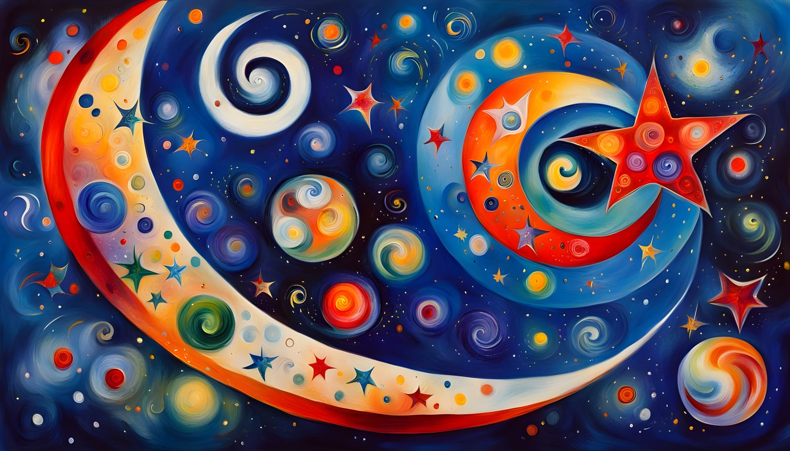 Swirling Celestial Vortex in Vibrant Colors
