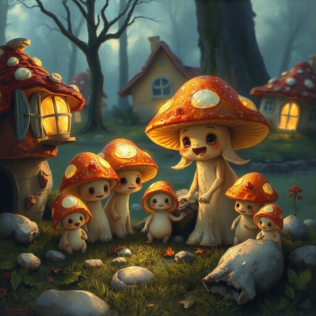 Whimsical Fantasy Illustration in the Style of Arthur Rackha...