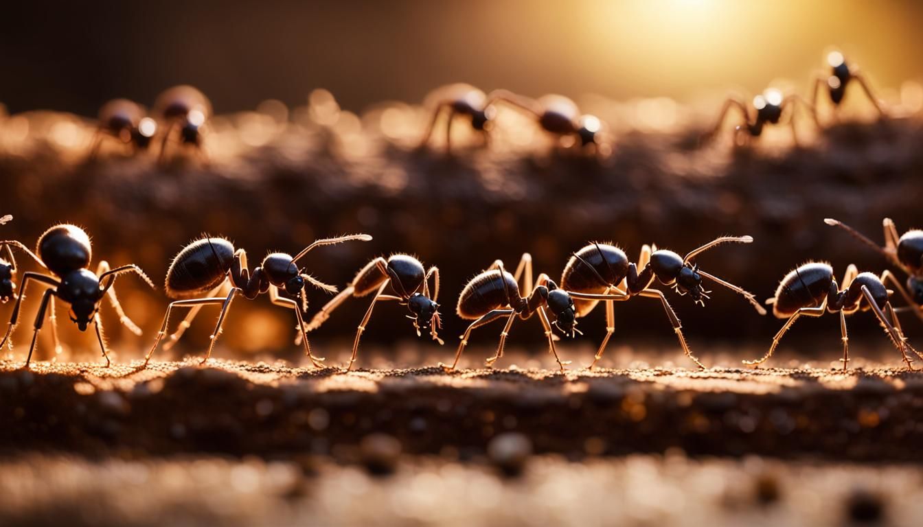 Ants Mining Gemstones in Miniature Set Design