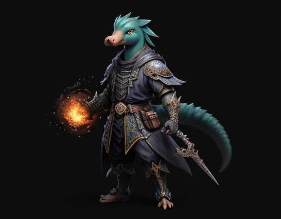 Anime Platypus Fantasy Concept Art