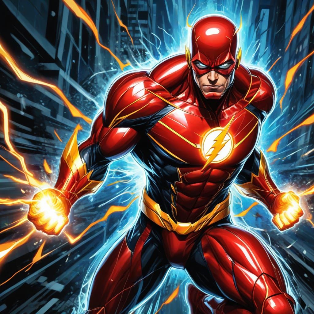 Speedy Superhero Unleashes Electrifying Power