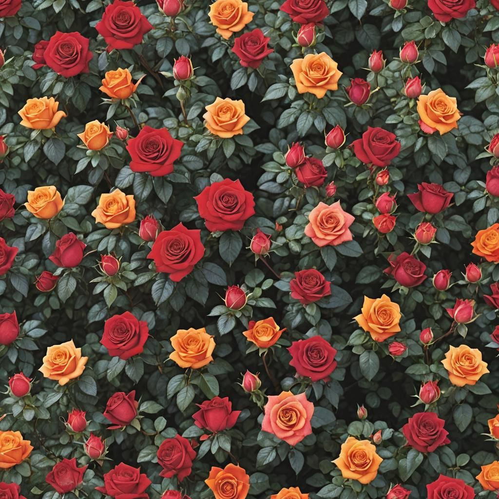 Dramatic Fire and Ice Rose with Black Edges