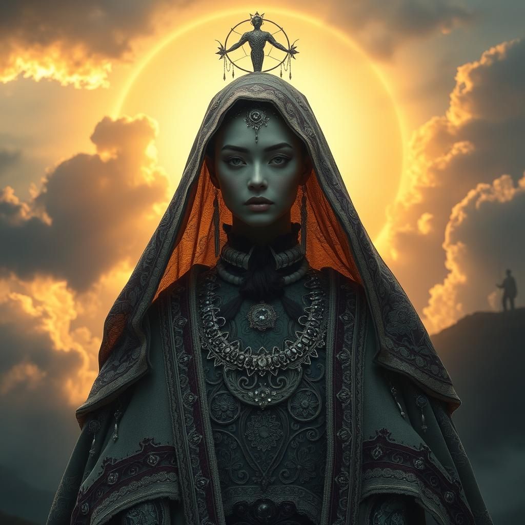 Ethereal Being in Regal Attire