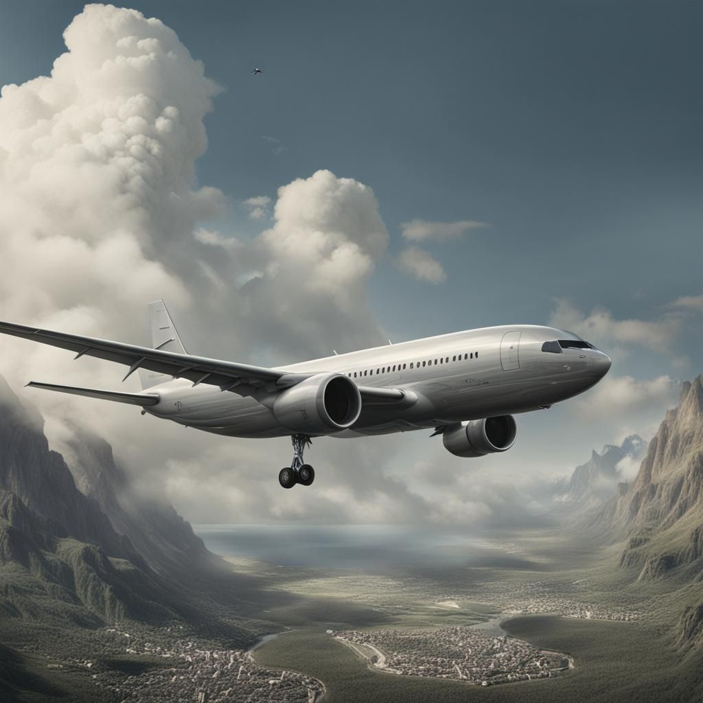 Detailed Matte Painting of an Airplane