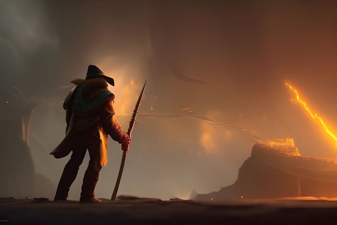 Detailed Wizard with Infinity Symbol, Digital Art