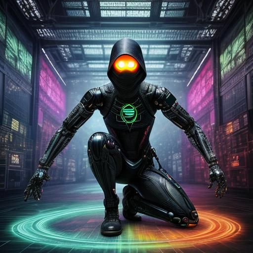 Cybernetic Burka Girl in Nanotech Explosion