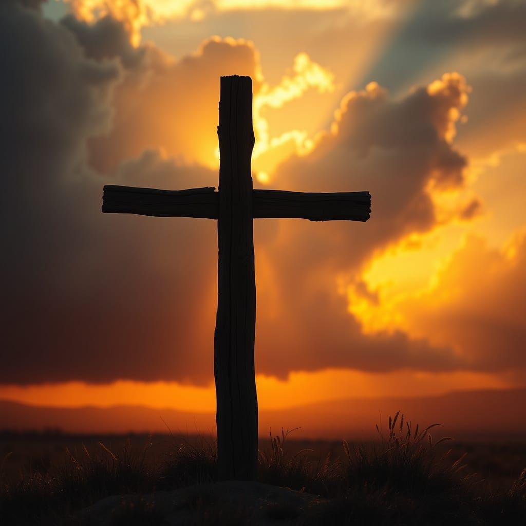 Hope Amidst Adversity: Sunrise Over Lone Cross