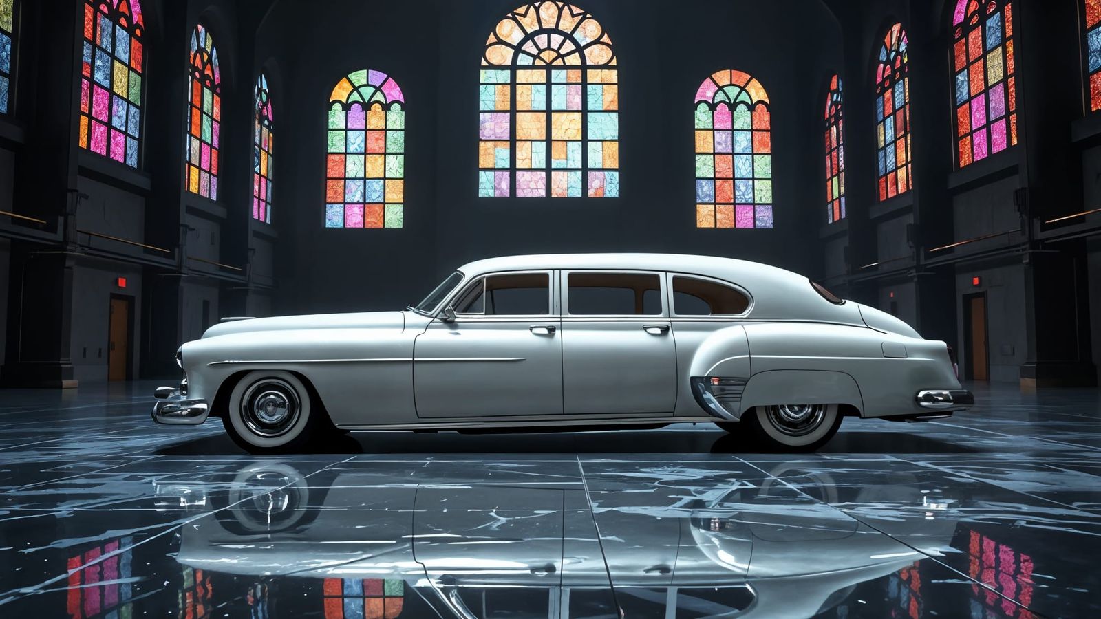 1940s Restomod Limousine in Grand Hangar