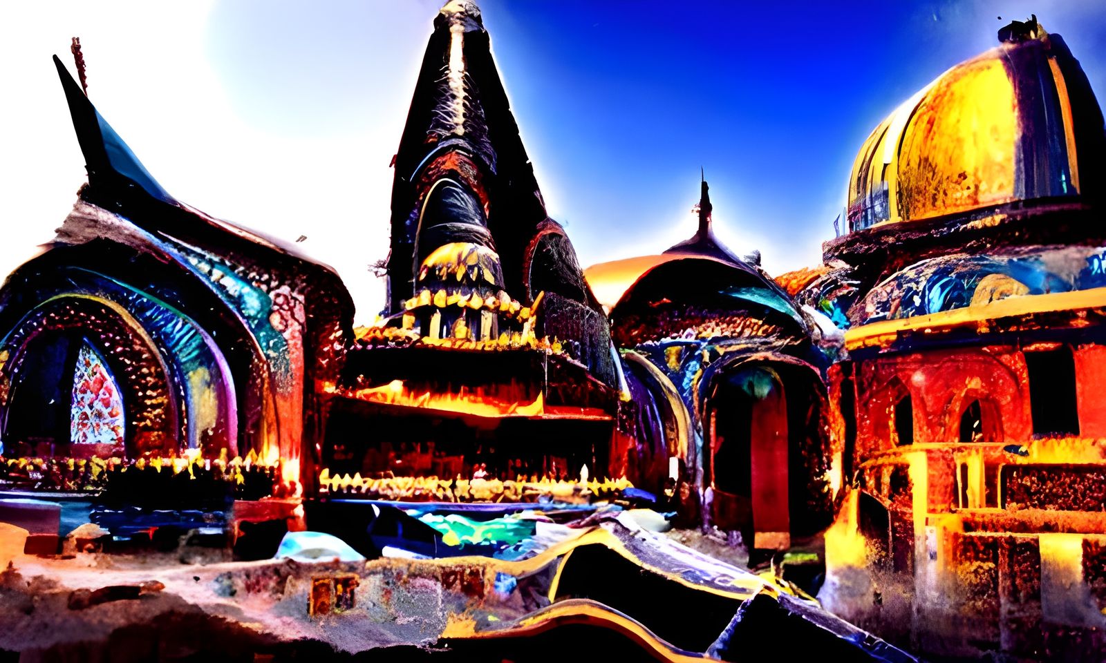 Futuristic Blue Mosque: Epic Digital Art in Istanbul