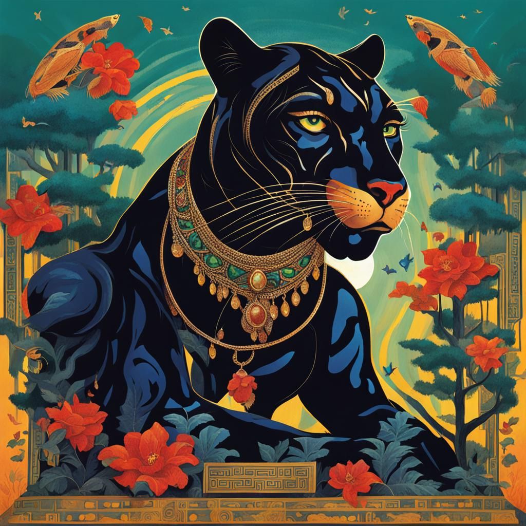 Panther Woman Portrait