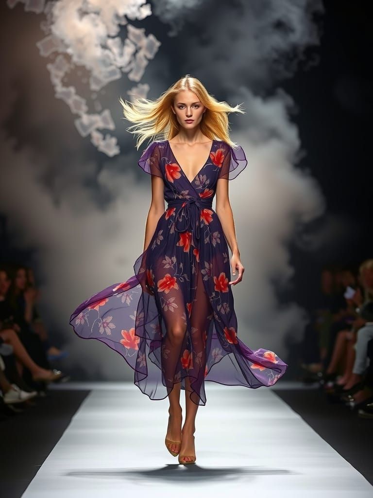 Scandinavian Runway Dream in Soft, Ethereal Hues