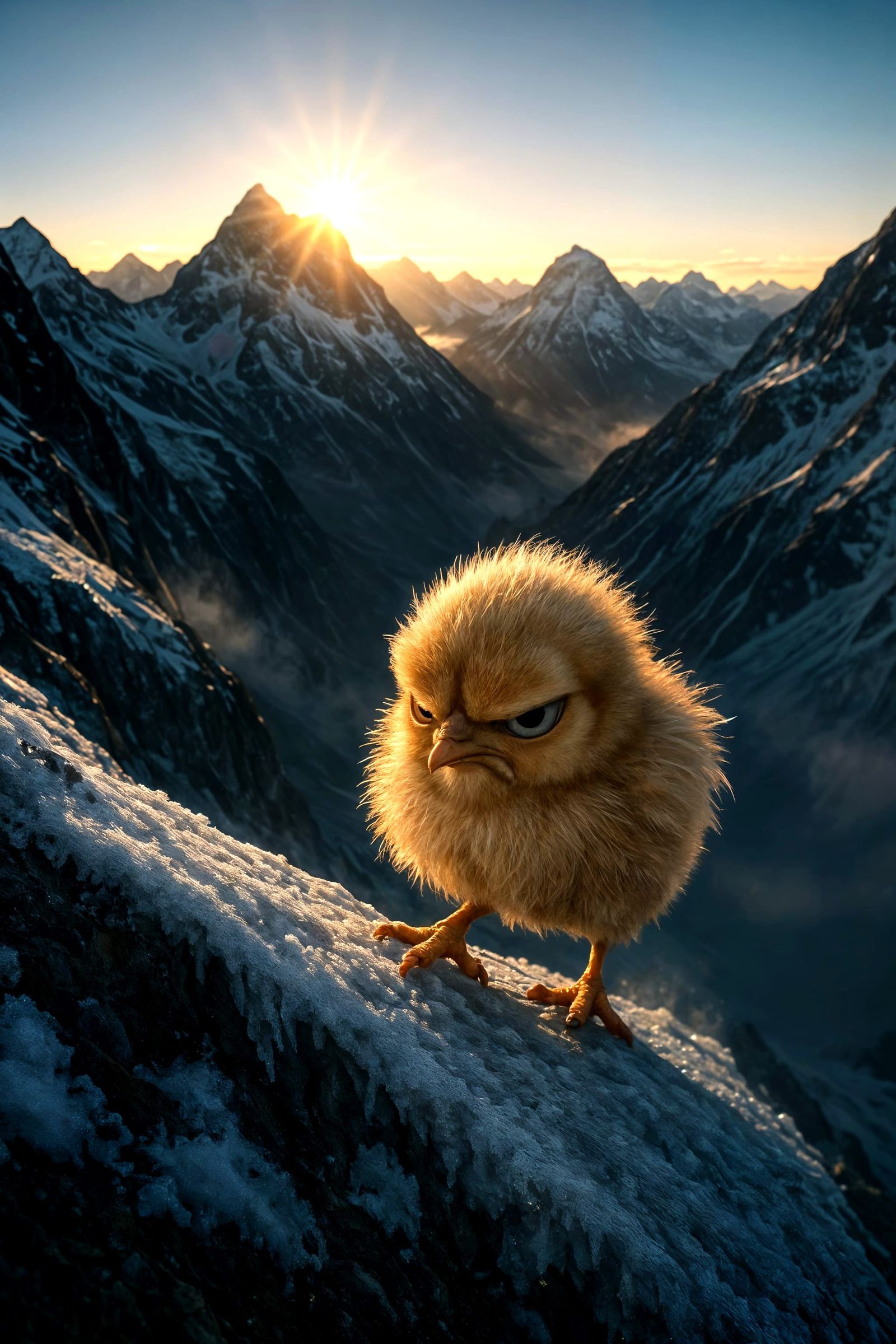Grumpy Chick's Icy Mountain Adventure