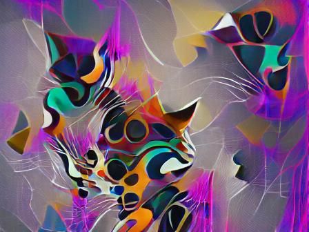 Abstract Cat Image