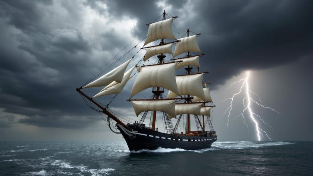 sailing into a storm