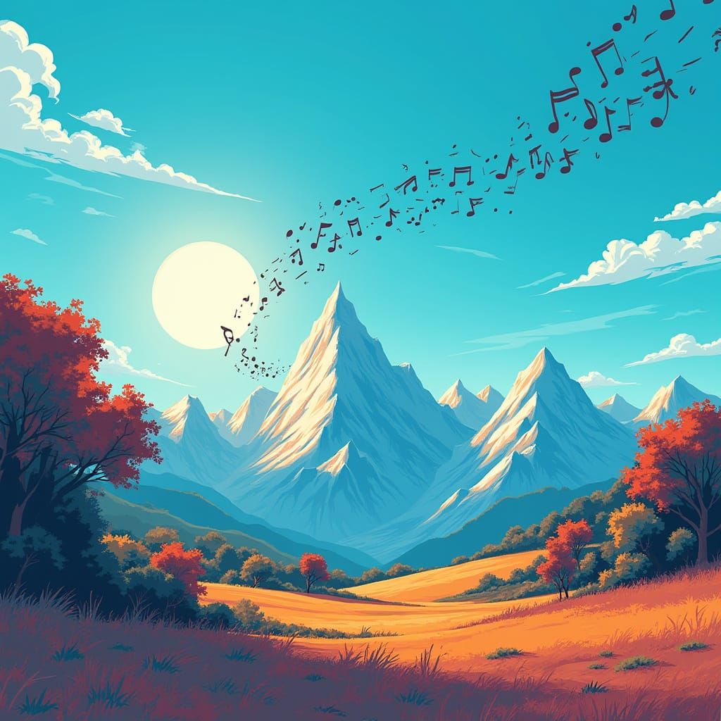 Vibrant Music Lessons Banner in Warhol-Inspired Style