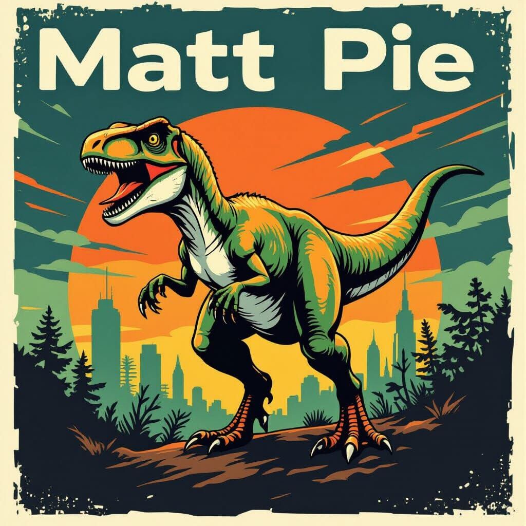 Fierce Velociraptor in Attack Pose with High Contrast Shadin...