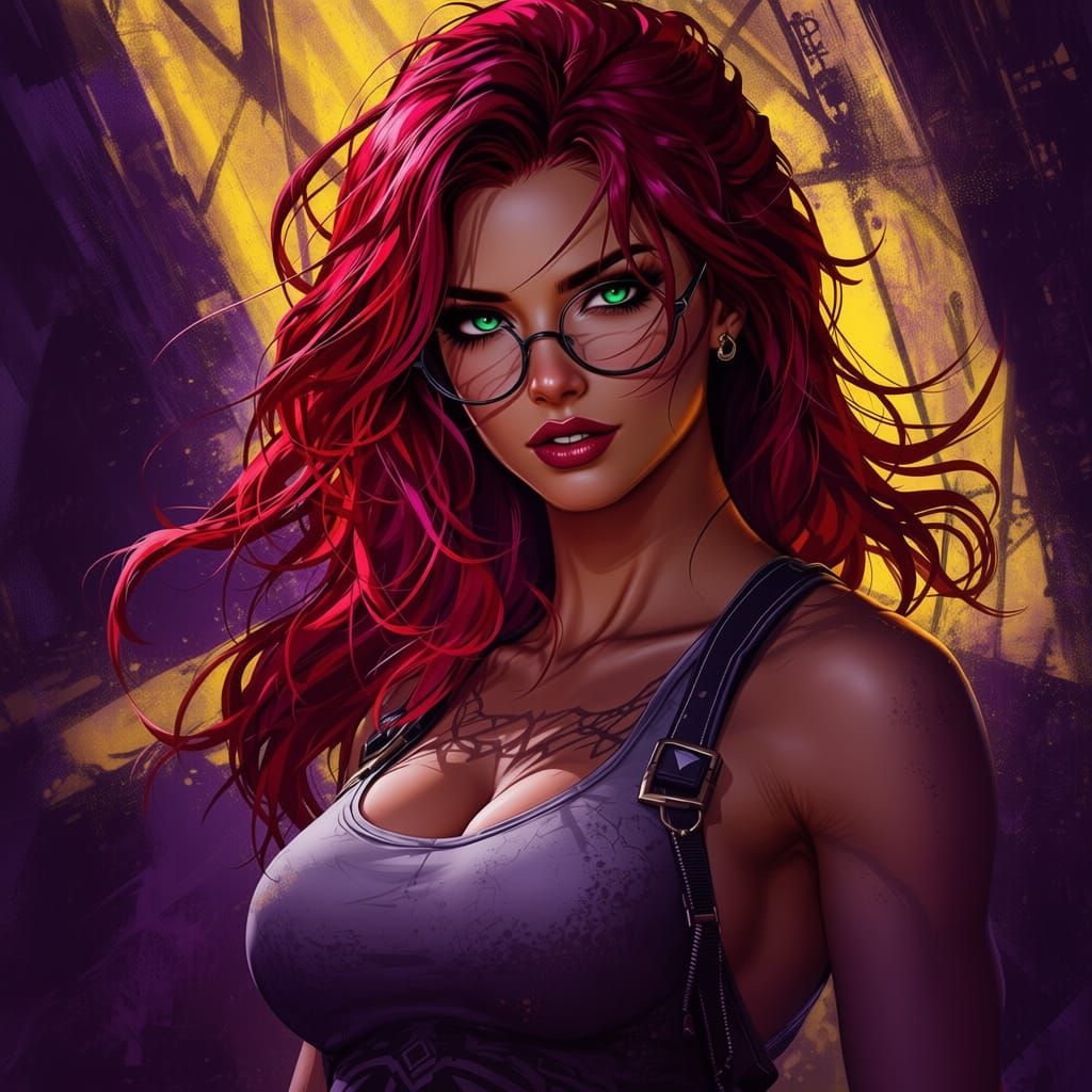 Dark Fantasy Concept Art of Red Haired Woman