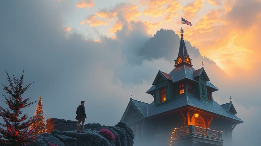 Ethereal Fantasy Adventure DVD Cover in Thomas Kinkade Style