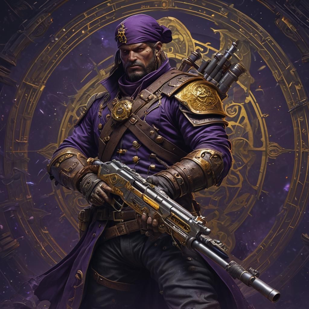 Dark Fantasy Space Pirate Hippo in Stunning 8k Detail