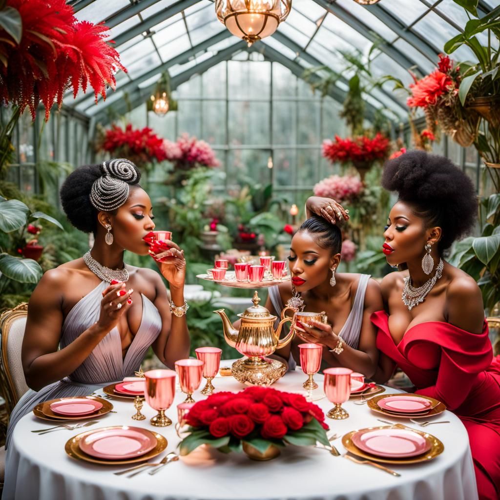 Glamorous Tea Party in Enchanted Greenhouse