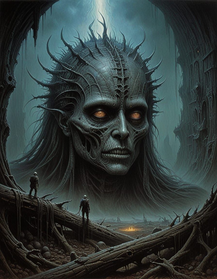 Mysterious, Ancient Woodland Monolith with Glowing Eye