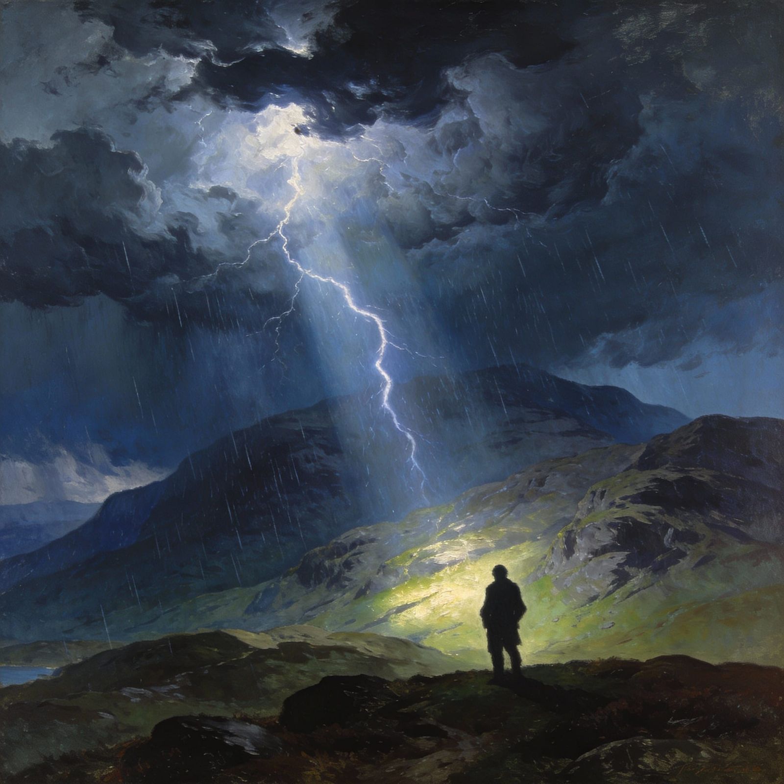 Weather storm in the scottish Highlands