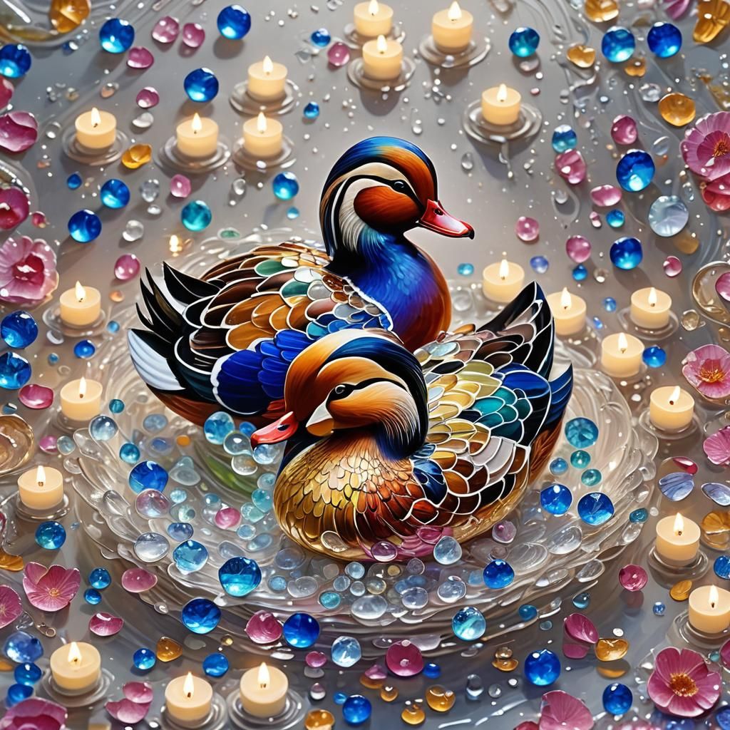 Mandarinenten-Paar - Feng Shui