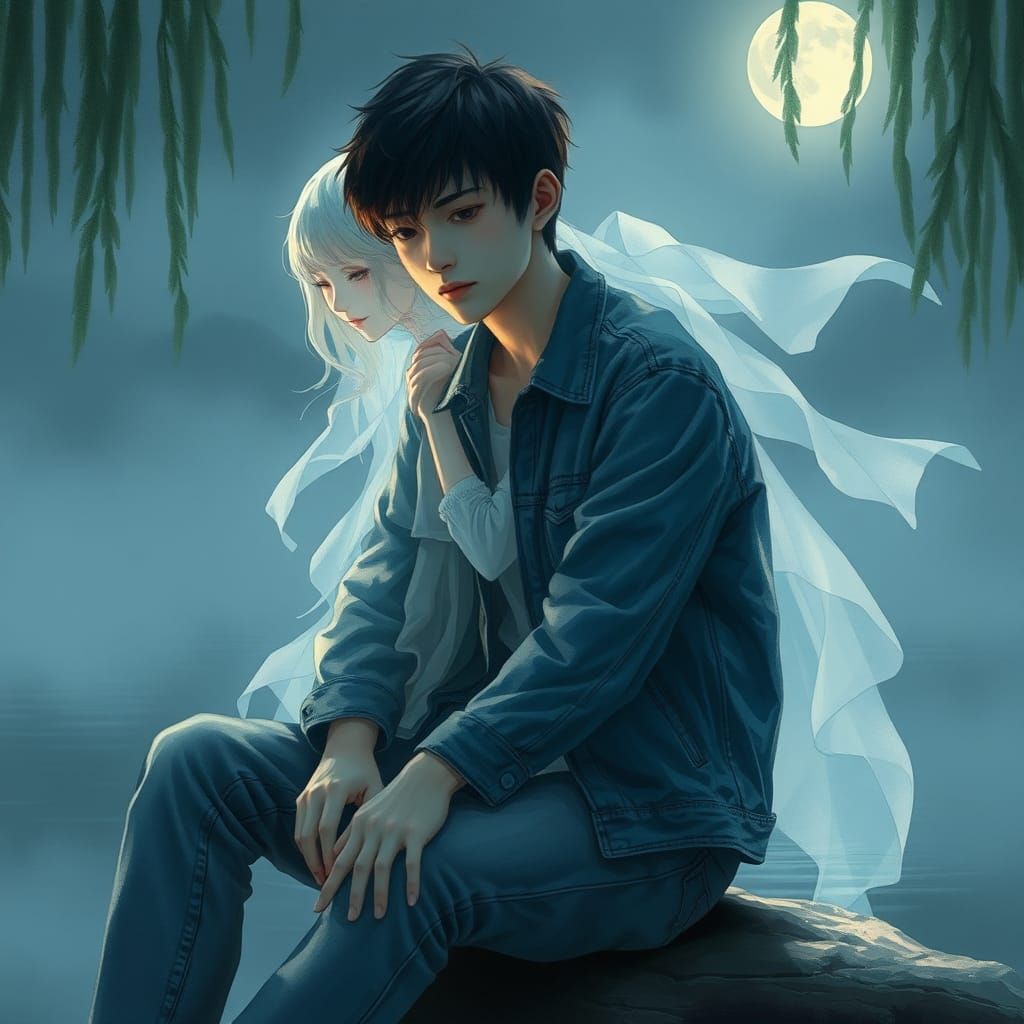 Mysterious Moonlit Encounter