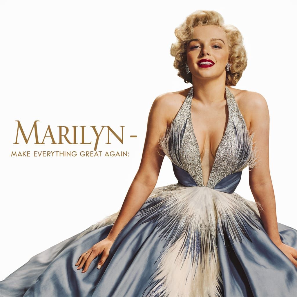 Marilyn Monroe in Glamorous Gown: Vintage Portrait