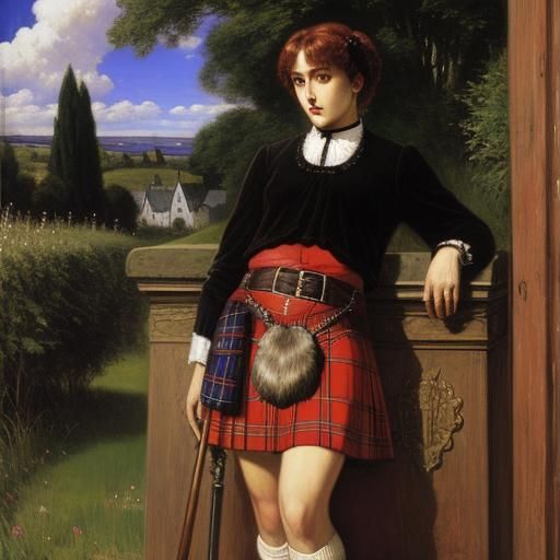 Kilt in Pre-Raphaelite Style
