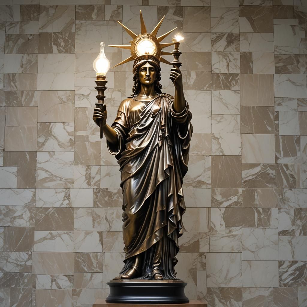 Statue of Freedom Lamp Design