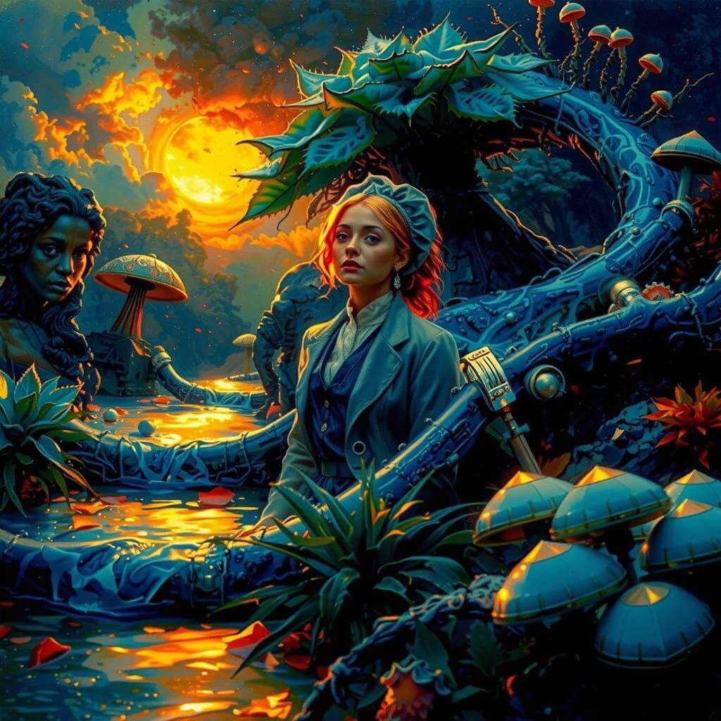 Intricate Etched Abstract Design