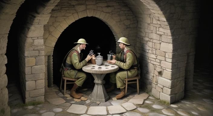 Medieval Castle Murder Holes in Photorealistic Style