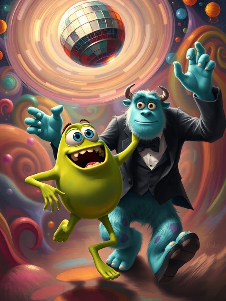 Monsters University Prom: Surrealist Dreamscape Painting