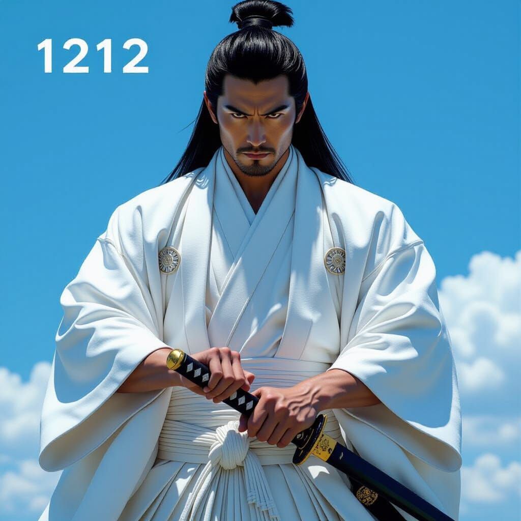 Legendary Samurai in Pristine White Robes