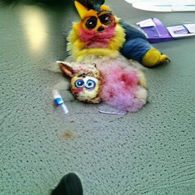 Furby Toy in Unsettling Context