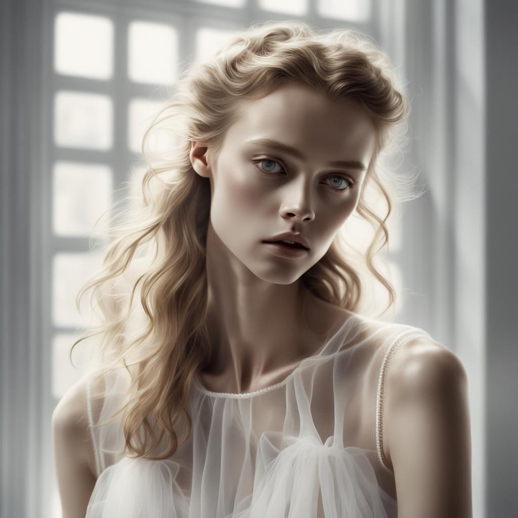 Dreamy 3D Portrait in High Key Lighting