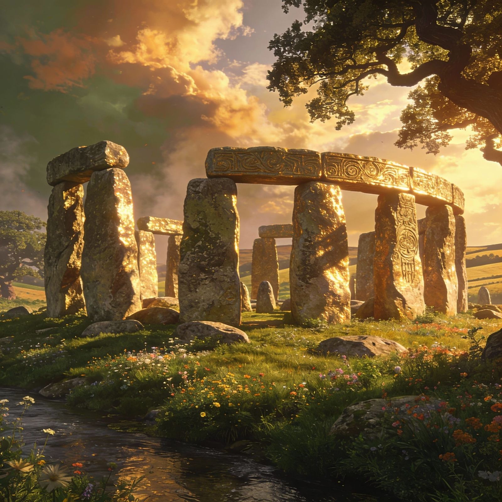 Restored Stone Henge Digital Matte Painting