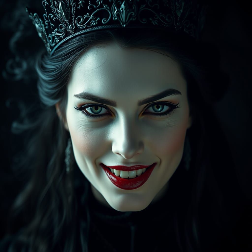Ethereal Vampire Queen Reigns in Dark Majesty