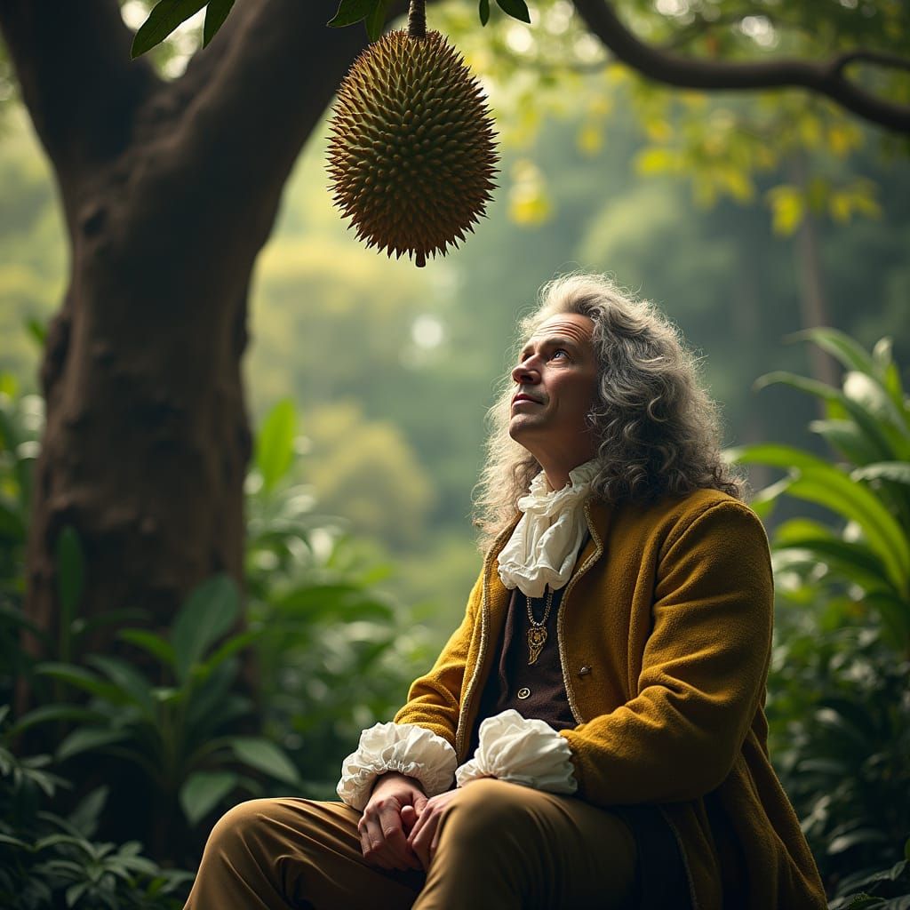 Newton and the Durian: A Hyperrealistic Observation