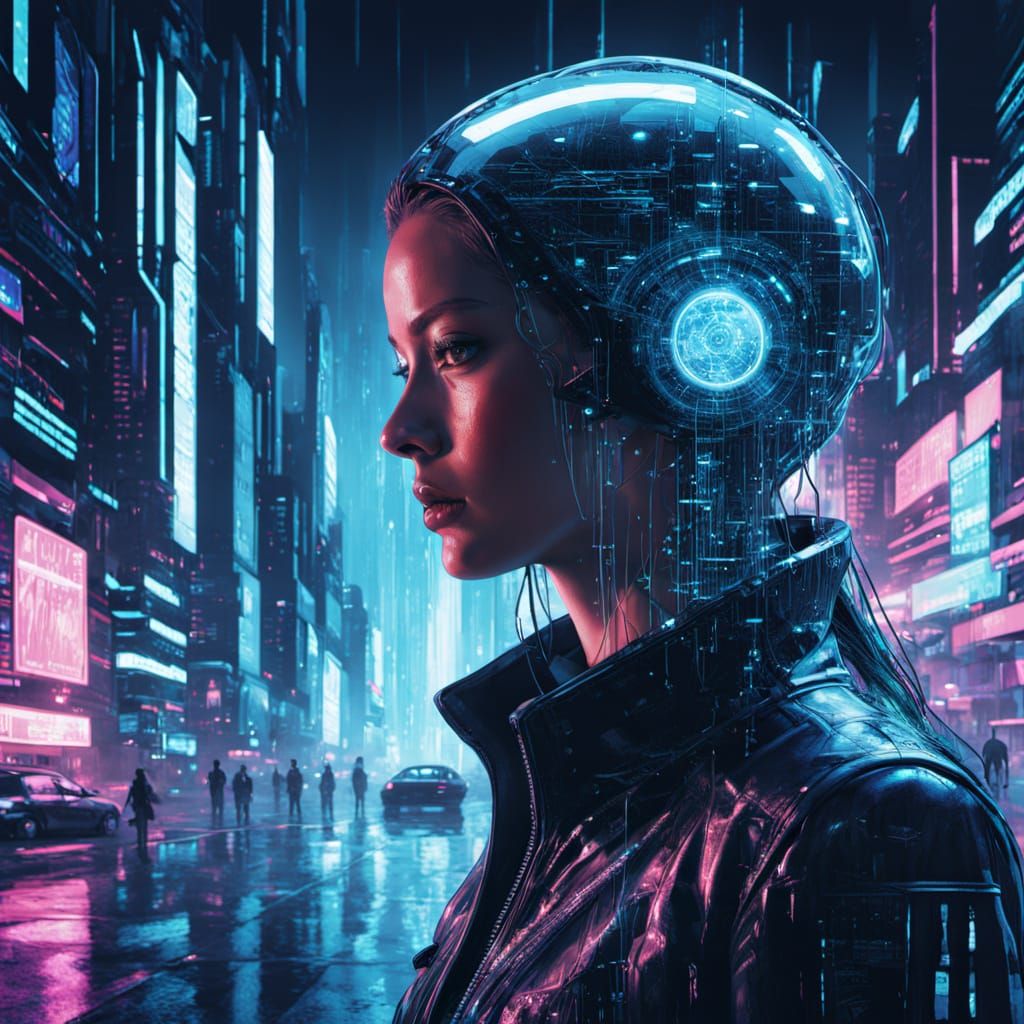 Another Cyberpunk Hologram Portrait