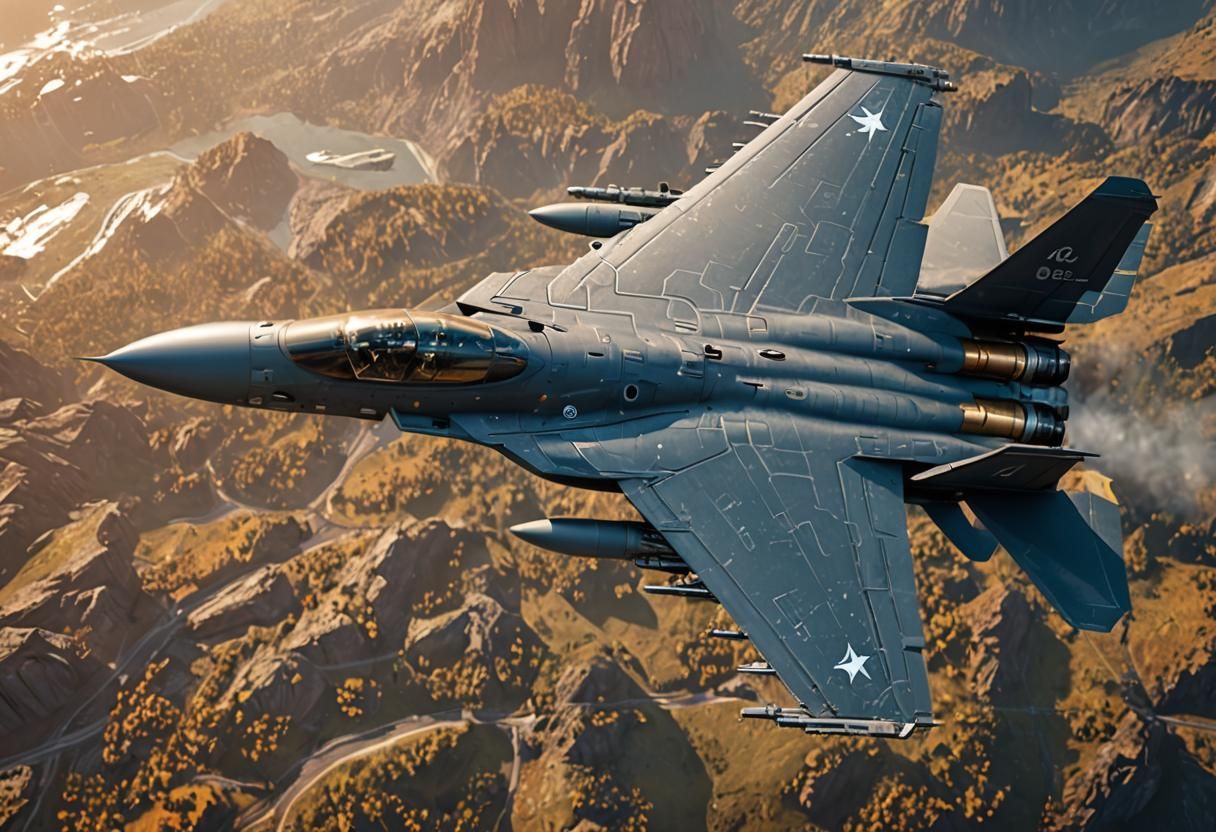 Detailed F15 Fighter Jet Concept Art