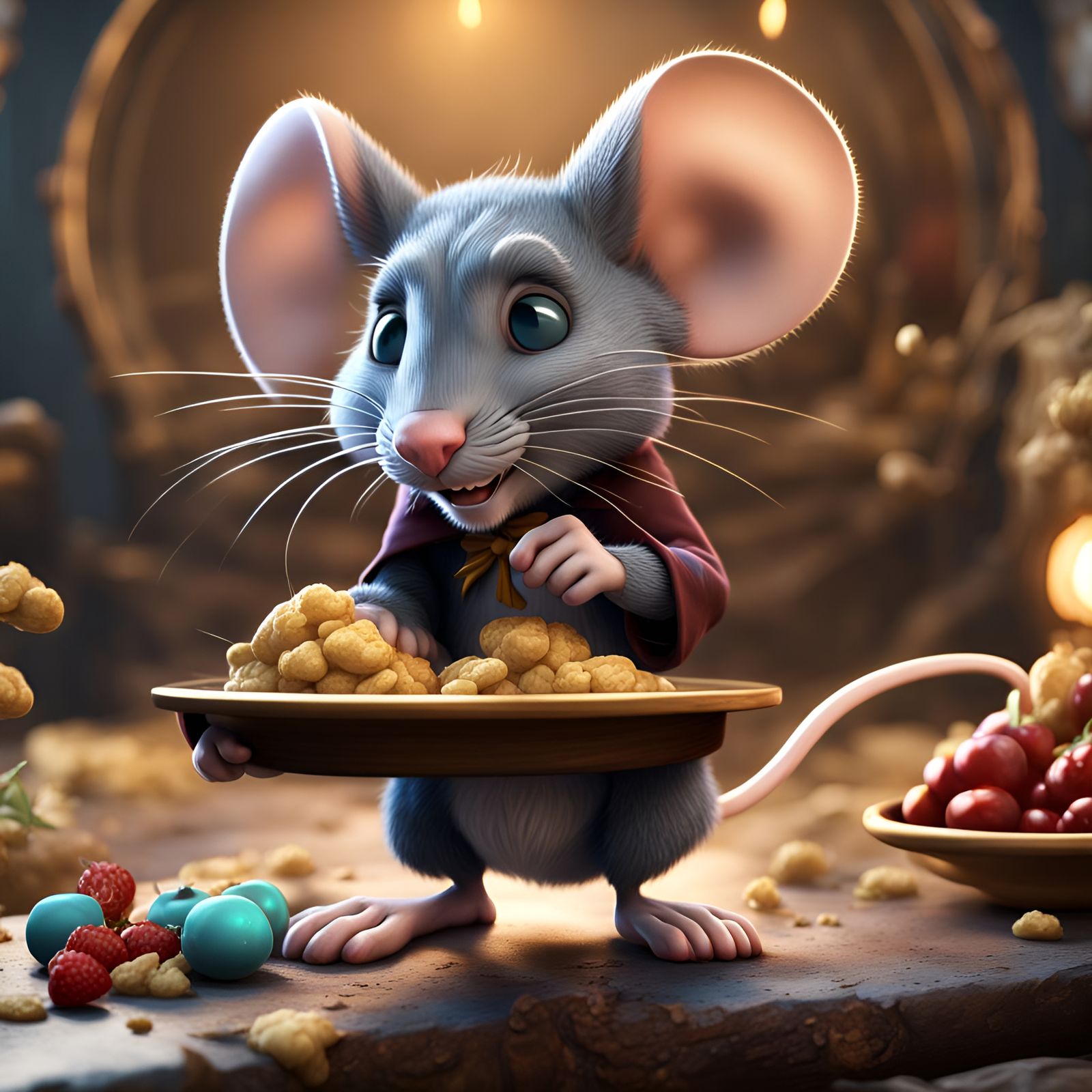 Nibbles the Mouse: Detailed Matte Painting
