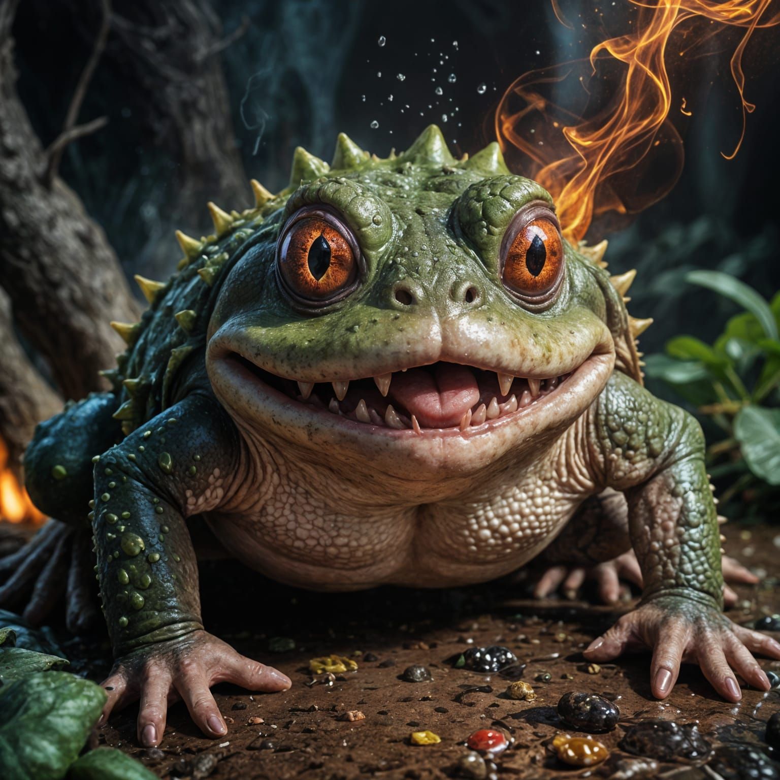 An ultra-realistic, hauntingly beautiful illustration of a D...