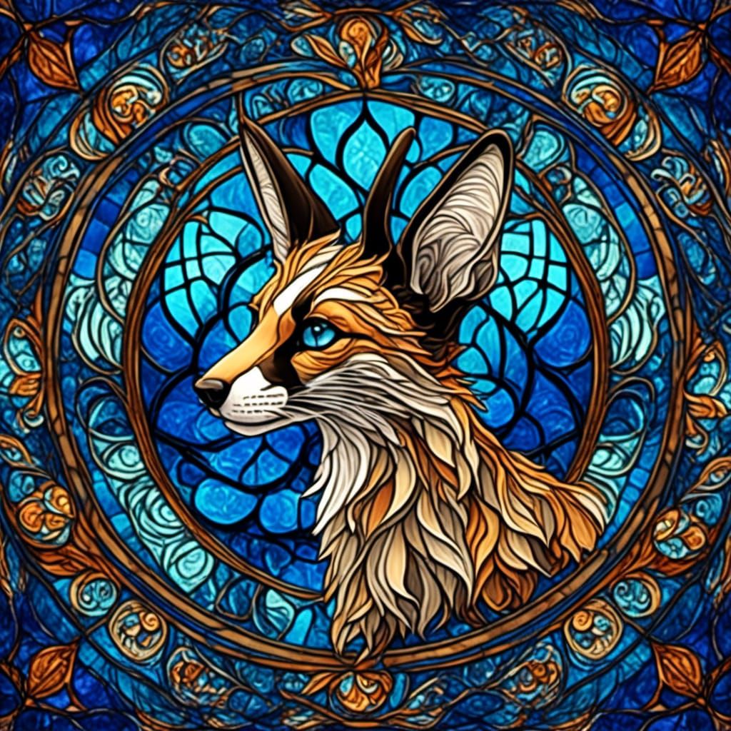 Fractal Horn of Plenty in Stained Glass