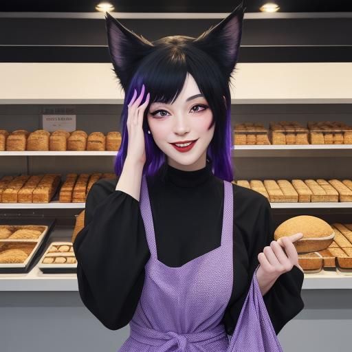Jiji Black Cat in Bakery, Studio Ghibli Pop Art