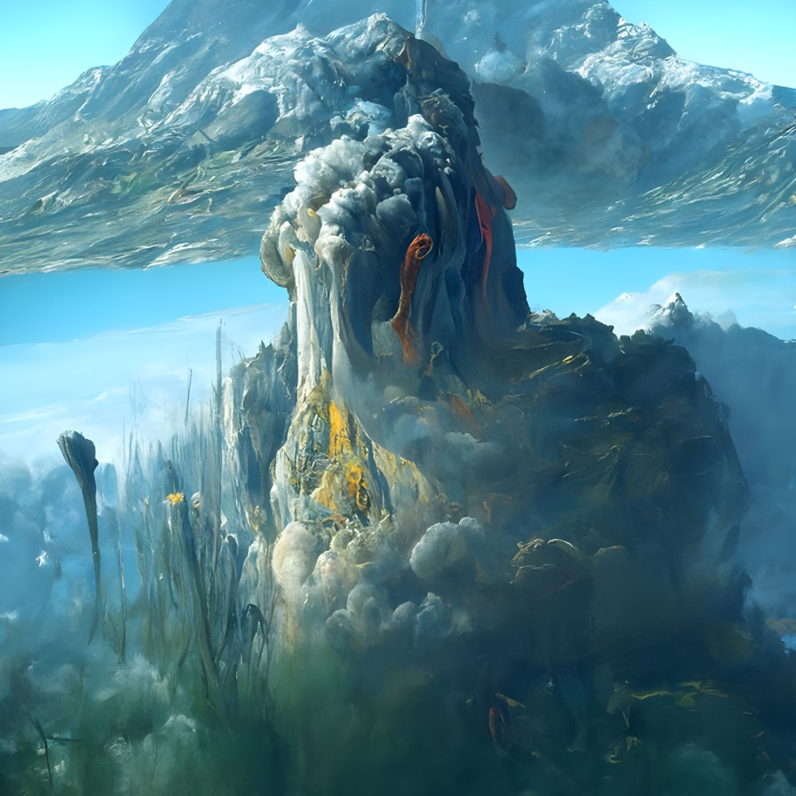 Surreal Volcanic Eruption on Alien Planet