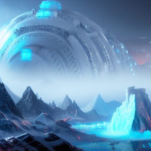Ice Planet Mortal Engine Cities: Fantasy Concept Art