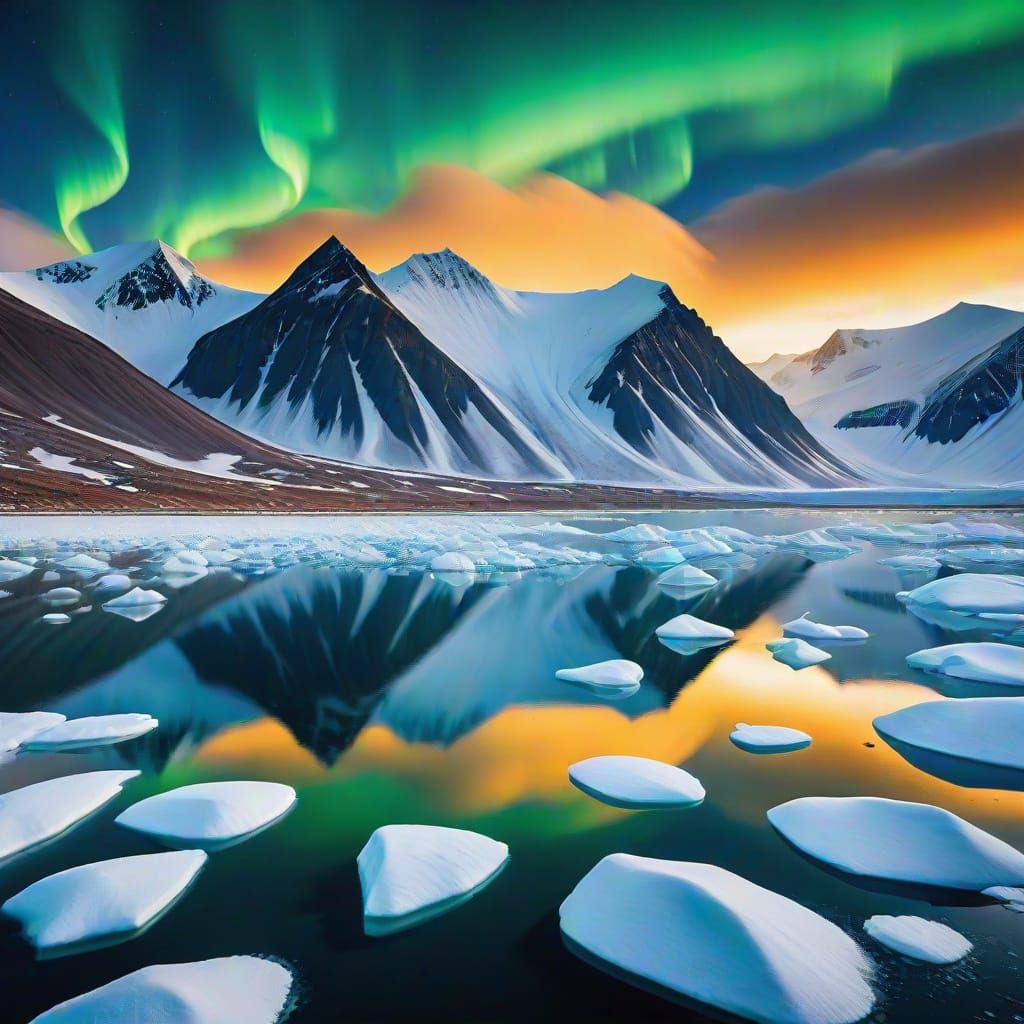 Svalbard Archipelago: Frozen Fjords Under the Lights